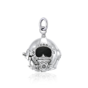 3 Dimensional Diving Helmet Sterling Silver Charm TCM695 - Jewelry